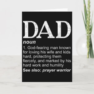Dad Definition Father's Day Daddy Christian Dad  Card