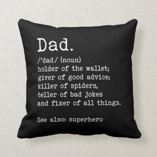 Dad Definition Funny Father's Day Gift Cushion