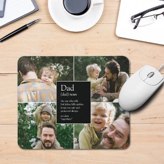 Dad Definition Funny & Heartfelt Family Photo Mouse Mat