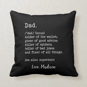Dad Definition Personalised Father's Day Gift Cushion