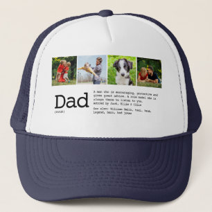 Dad Definition Photo Collage Trucker Hat