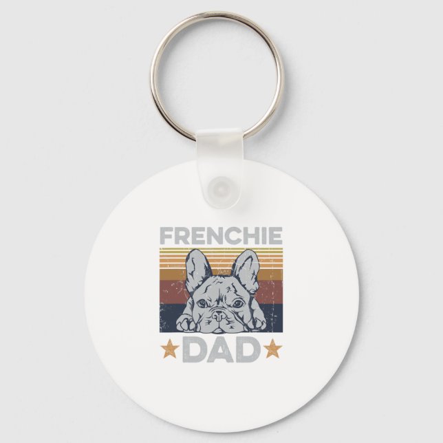 Dad Design For Your Frenchie Dad  Key Ring (Front)