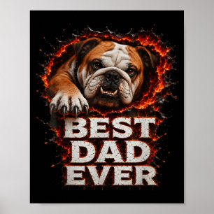 Dad Design Funny Dog Fathers Day From Daughter Poster