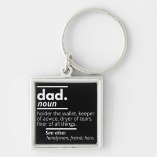 Dad Dictionary Definition - Funny Fathers Day Gift Key Ring