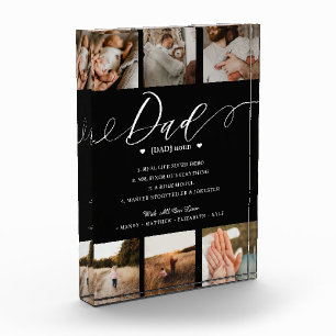 Dad Dictionary Definition Photo Collage Black Block