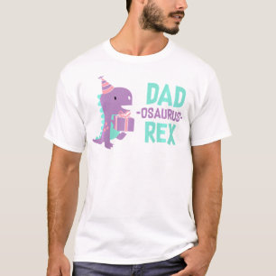 Dad Dinosaur Family Matching Birthday Girls Party  T-Shirt