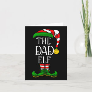 Dad Elf Family Matching Christmas Group Funny Paja Card