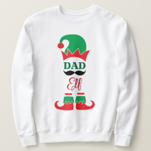 Dad Elf Funny Christmas Sweatshirt