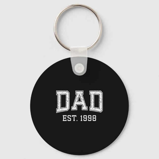 Dad Est 1998 Dad D Fathers Day Ized  Key Ring (Front)