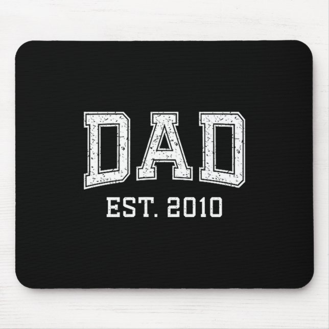 Dad Est 2010 Dad D Fathers Day Ized  Mouse Mat (Front)