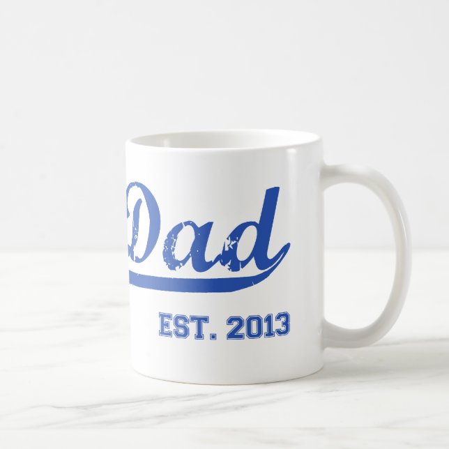 DAD EST. 2013 NEW DADDY BABY FATHER'S DAY GIFT COFFEE MUG (Right)
