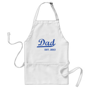 DAD EST. 2013 NEW DADDY BABY FATHER'S DAY GIFT STANDARD APRON