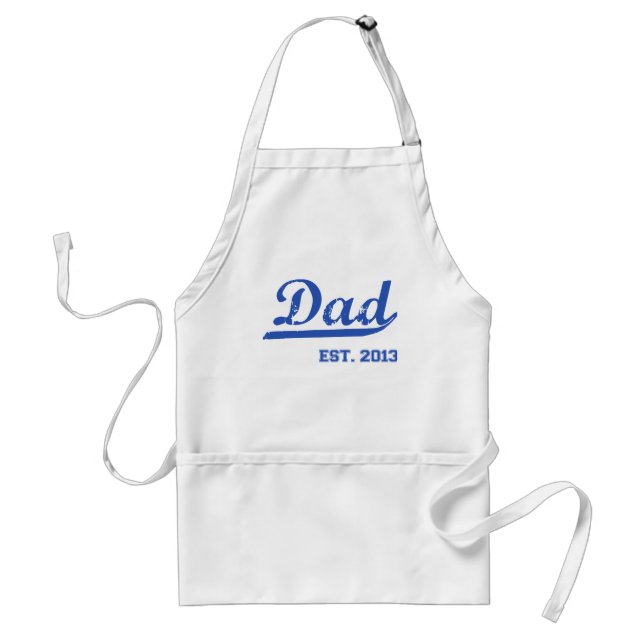 DAD EST. 2013 NEW DADDY BABY FATHER'S DAY GIFT STANDARD APRON (Front)