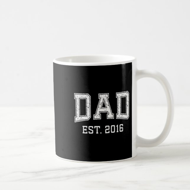 Dad Est 2016 Dad D Fathers Day Ized  Coffee Mug (Right)