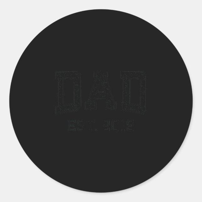 Dad Est 2019 Dad D Husband Father Grandpa  Classic Round Sticker (Front)