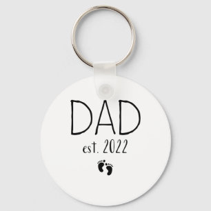 Dad est 2022 new daddy fathers day baby pregnancy key ring