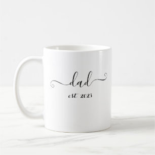 dad est. 2023 Elegant Gift for Future Dad Coffee Mug