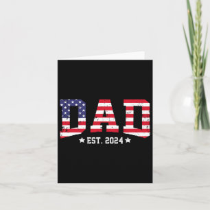 Dad Est 2024 First Fathers Day Promoted To Daddy Card