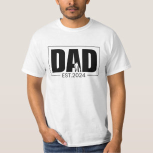  Dad Est 2024,Gift for Dad,Funny dad T-Shirt
