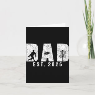 Dad est 2026 disc golf dad to be new baby daddy card