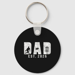 Dad Est 2026 Disc Golf Dad to Be New Baby Daddy Key Ring