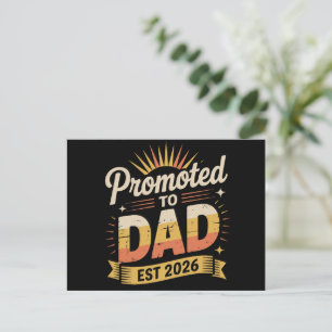 Dad Est. 2026 Funny New Dad Pregnancy Announcement Postcard
