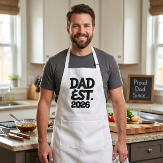 Dad Est 2026 Proud Father Since Standard Apron