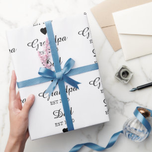 Dad Est. & Grandpa Est. – Father's Day Gift    Wrapping Paper