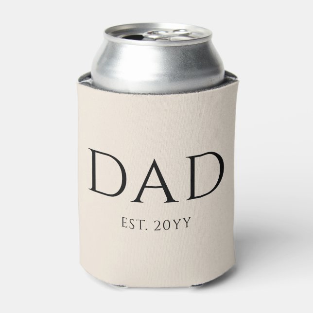 Dad Est Modern New Daddy Promoted to Dad  Can Cooler (Can Front)