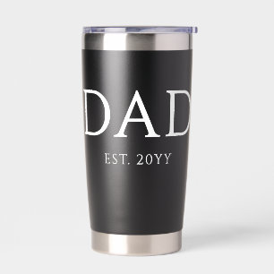 Dad Est Modern New Daddy Promoted to Dad Insulated Tumbler