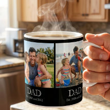 Dad Est. White Bold Minimal Text 3 Photos