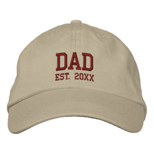 Dad Est. YearText Template Embroidered Hat