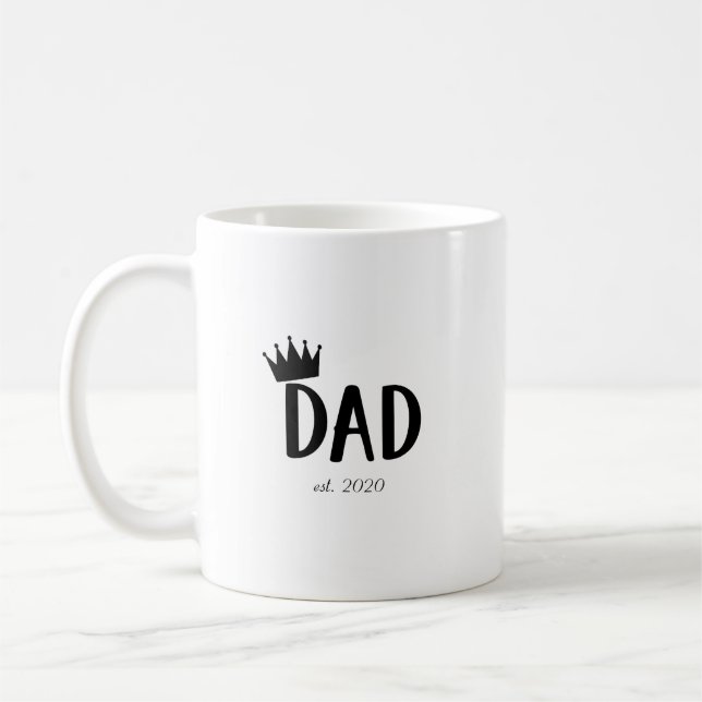 Dad Established 2020 | Personalised Coffee Mug (Left)