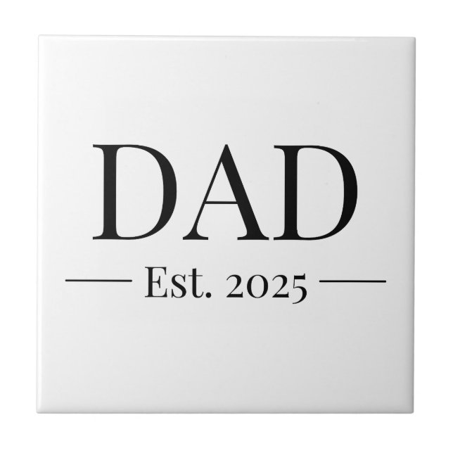 Dad Established 2025 Tile (Front)
