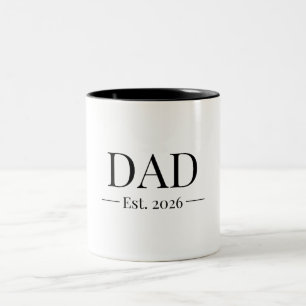 Dad Established 2026 Two-Tone Coffee Mug