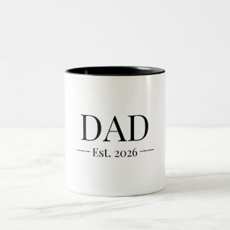 Dad Established 2026 Two-Tone Coffee Mug