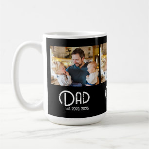 Dad Established 3 Photo Grunge Text Coffee Mug