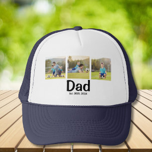 Dad Established 3 Photo  Trucker Hat