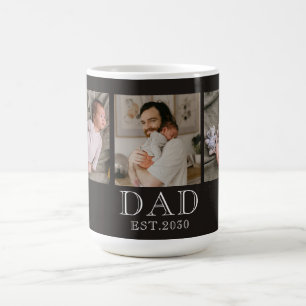 Dad Established Black 3 Photo Coffee Mug