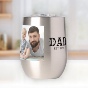 Dad Established Black Typography Photo