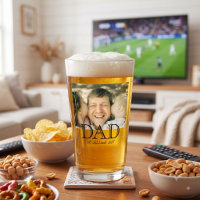Dad Established Bold Black Text Beer