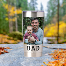 Dad Established Bold Modern Black Photo
