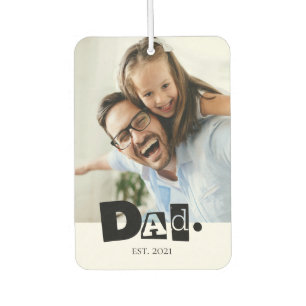 Dad Established Custom Family Photo Modern Car Air Freshener