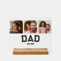 Dad Established Elegant 3 Photo Gifts