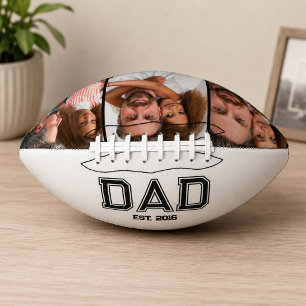 Dad Established Elegant 3 Photo Gifts American Football