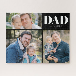 Dad Established Fathers Day 3 Photo Jigsaw Puzzle
