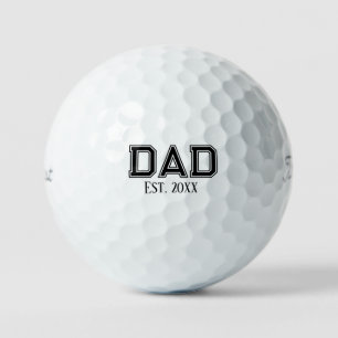 'Dad' Established Father's Day Keepsake Golf Balls