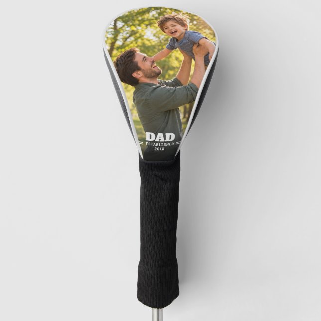 Dad Established Golf Gift for Father Head Cover (Front)