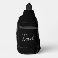 Dad Established Minimal Script Black White