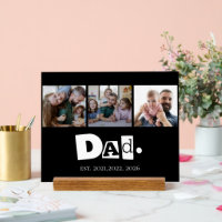 Dad Established Modern 3 Kids Photo Collage